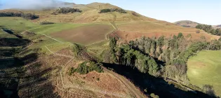 Rullion Green Wood aerial view