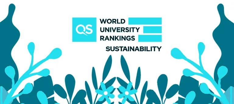 QS World University Rankings sustainability 2024 blue UoE colours