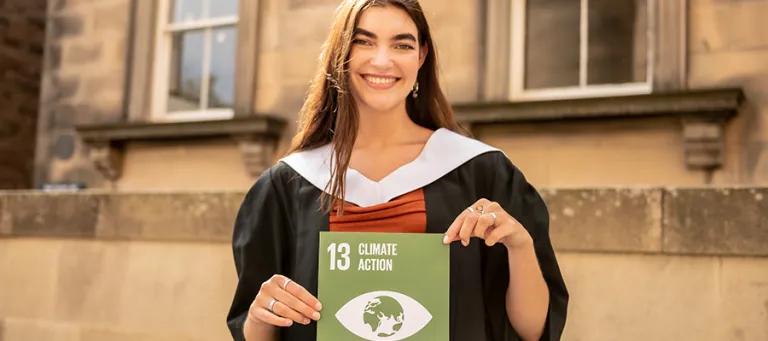 Student graduation Climate Action Sustainable Development Goal SDG 13 - banner