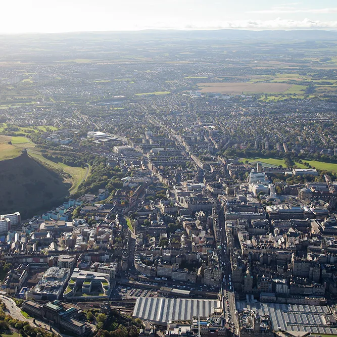 Aerial view central area