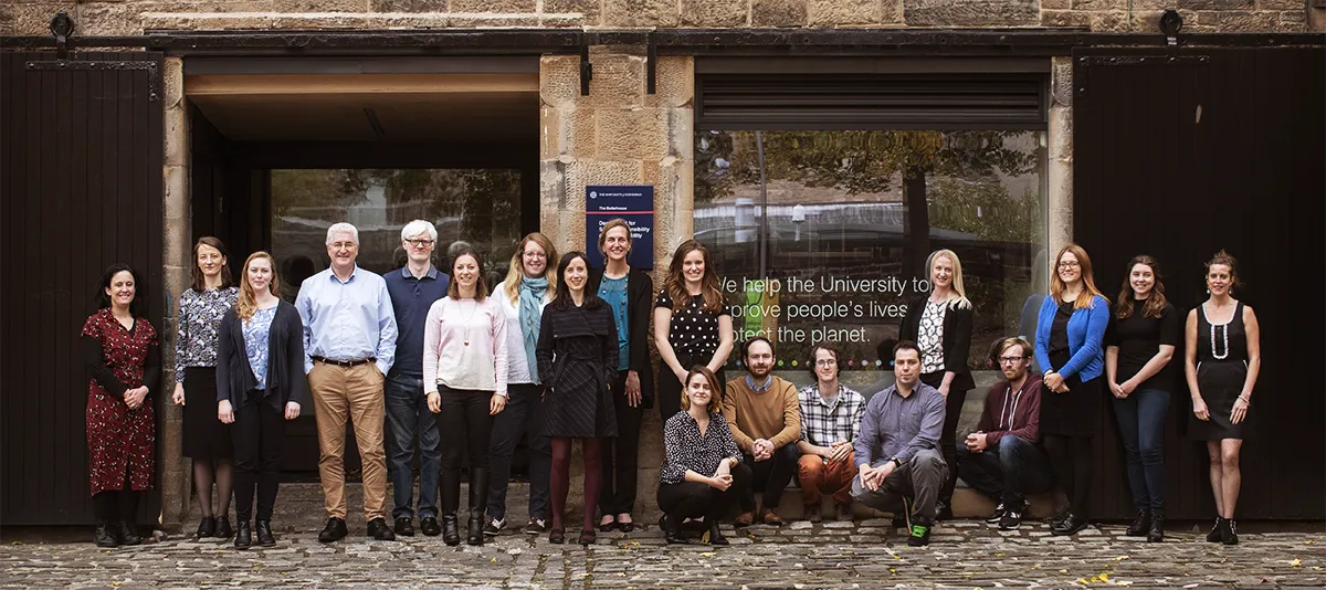 Our staff outside our new home in The Boilerhouse, High School Yards