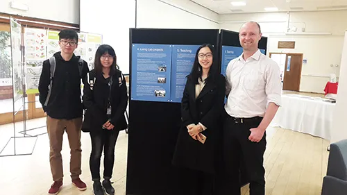 Environmental consulting course students, part of the Carbon Finance programme, who developed a living lab project 