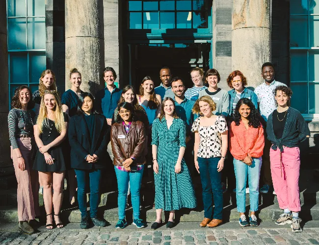 Edinburgh Earth Initiative stand on steps outside ECCI