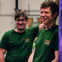 Exergy3 founders: Dr Markus Rondé and Dr Adam Robinson at Annandale distillery. Credit: Sam Christie.