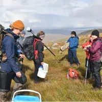 Dr Nicholle bell and team preparing the Peatland Monitoring at Ardtornish Estate, Morven, Forest and Peatland Programme partnership site   