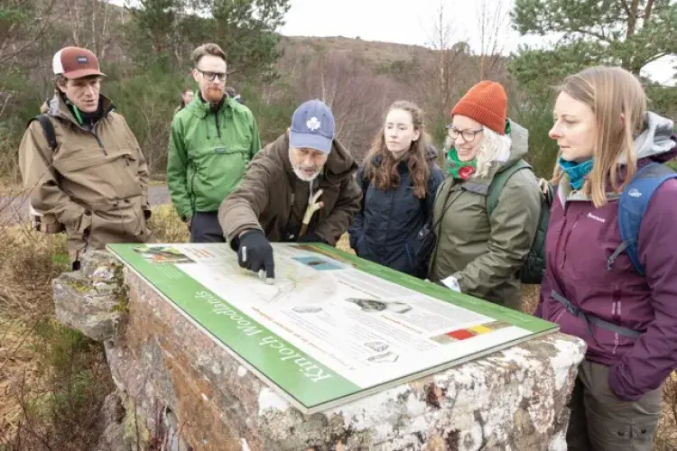 Visit to Kinloch Community Woodlands in January 2025, Forest and Peatland Programme Partnership site     