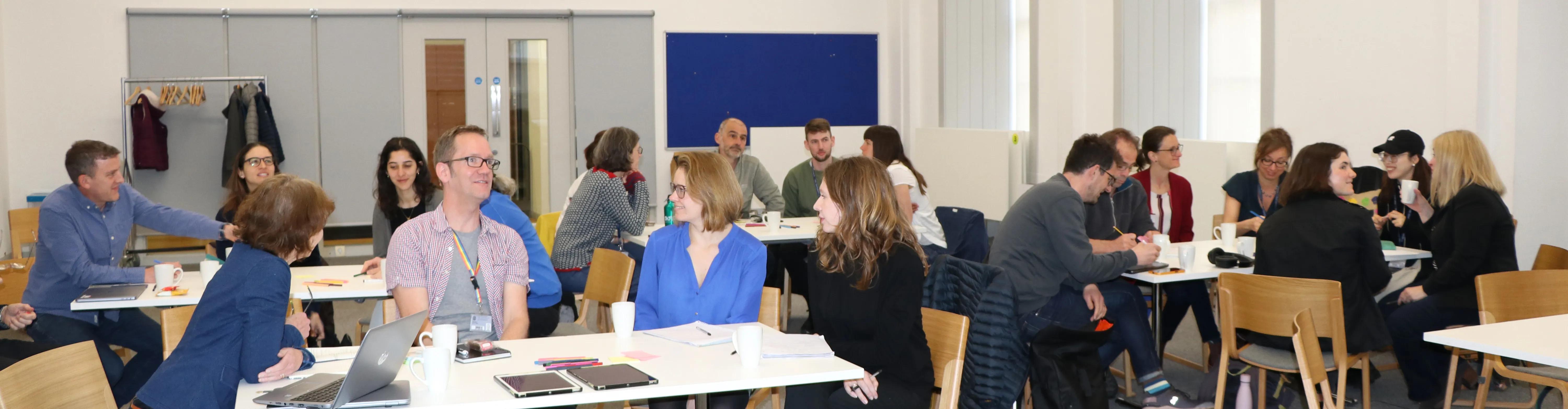 Staff and students taking part in a workshop at the Launch of the Community of Practice in Spring 2023