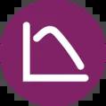 Purple circle with white graph icon in centre