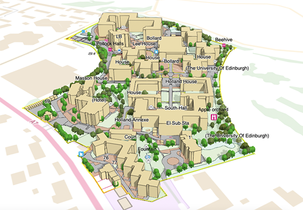 How green is your campus biodiversity map - Pollock Halls